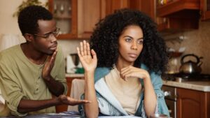 woman showing communication style of ignoring